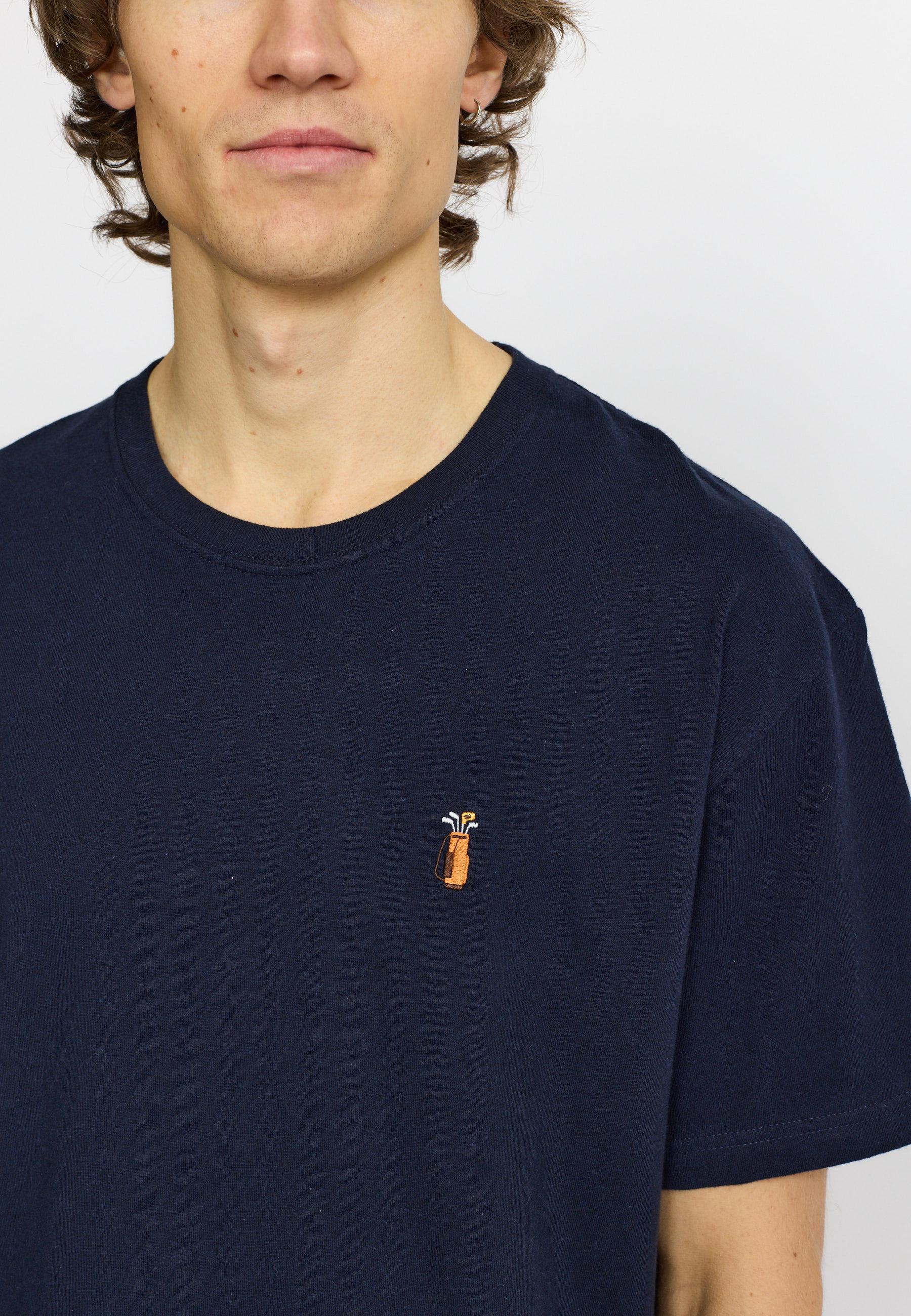 Revolution Golf Navy Melange Application T-Shirt Herren dunkelblau